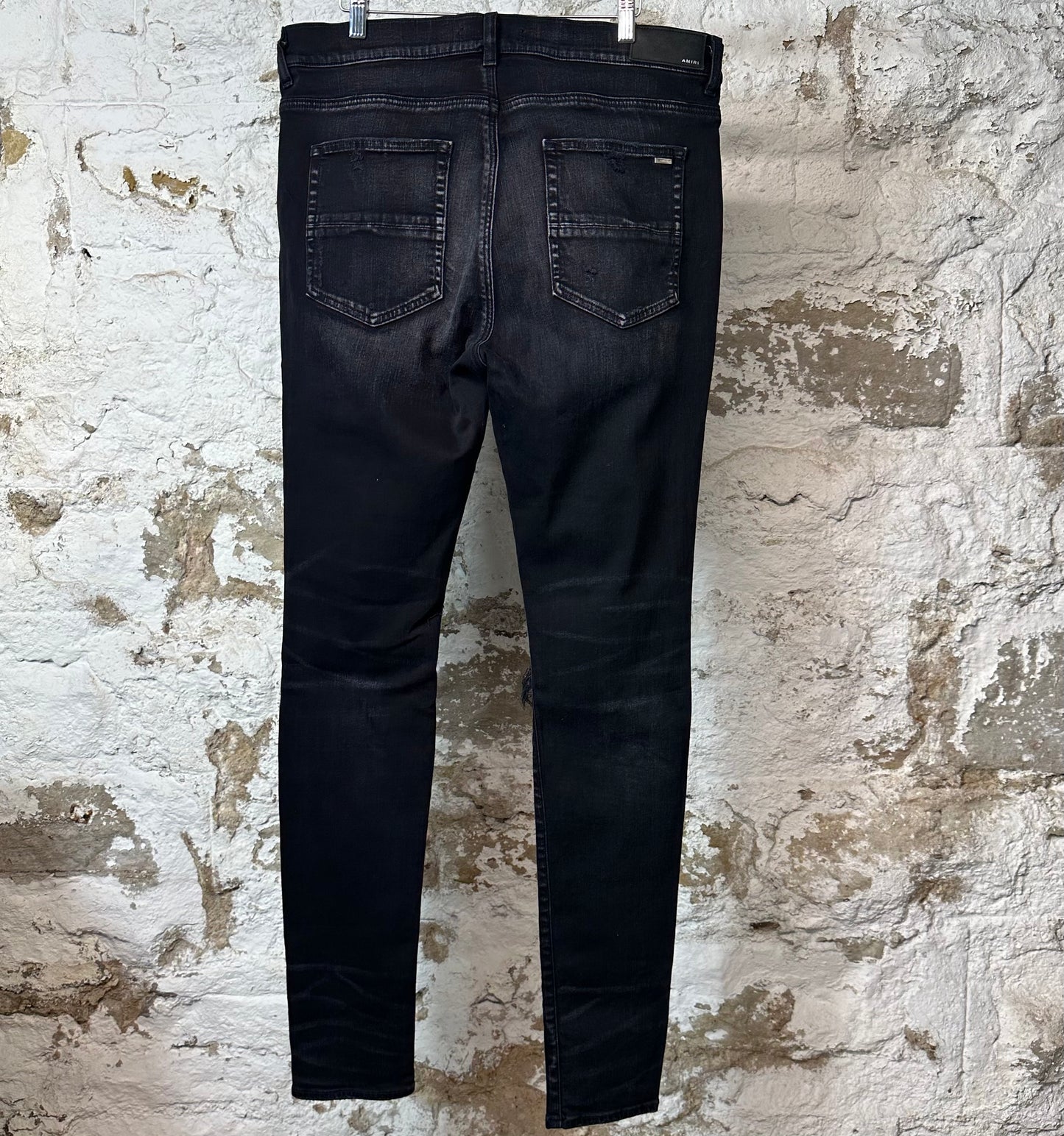 Amiri MX1 Mutlicolor Black Paisley Black Denim Jeans Sz 38