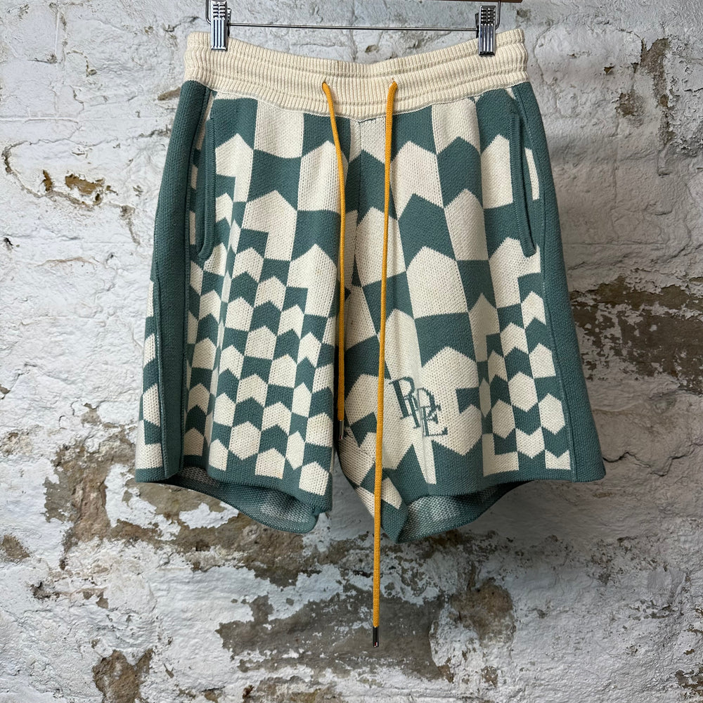 Rhude Ivory Sage Cashmere Shorts Sz L