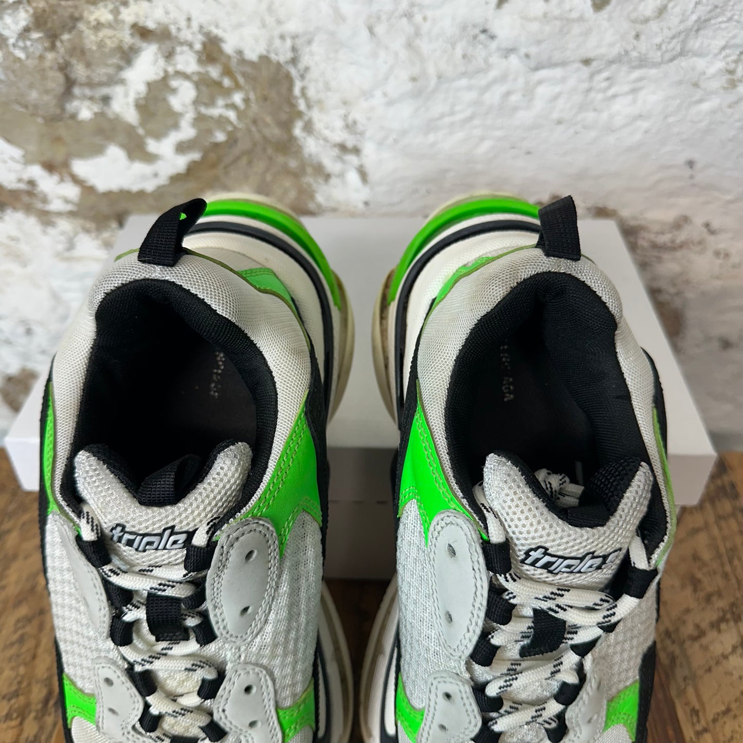 Balenciaga Triple S Green White Black Sneaker Sz 9 (42)