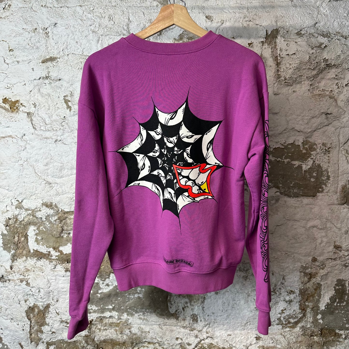 Chrome Hearts Matty Boy Web Purple Crewneck Sz S