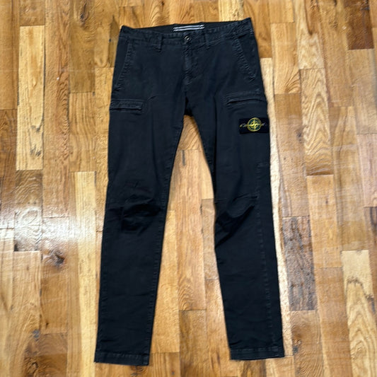 Stone Island Black Cargo Pants Black Sz 32