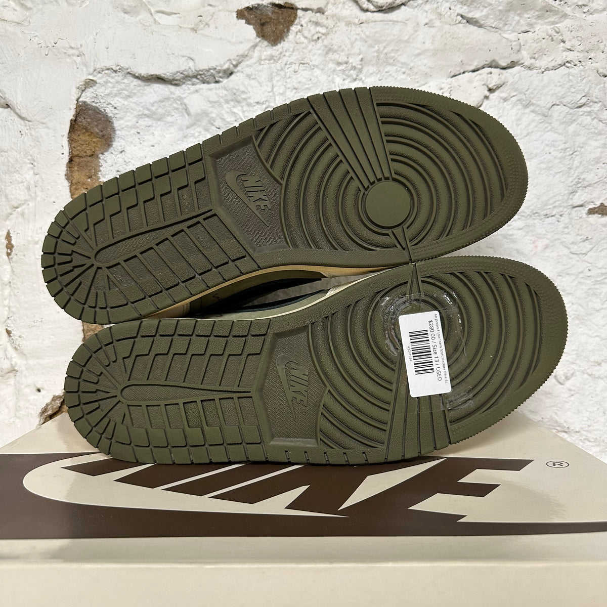 Air Jordan 1 Low Travis Scott Medium Olive Sz 13