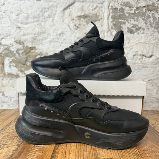 Alexander Mcqueen Nappa Joey Triple Black Sneaker Sz 7.5 (40.5) No Box