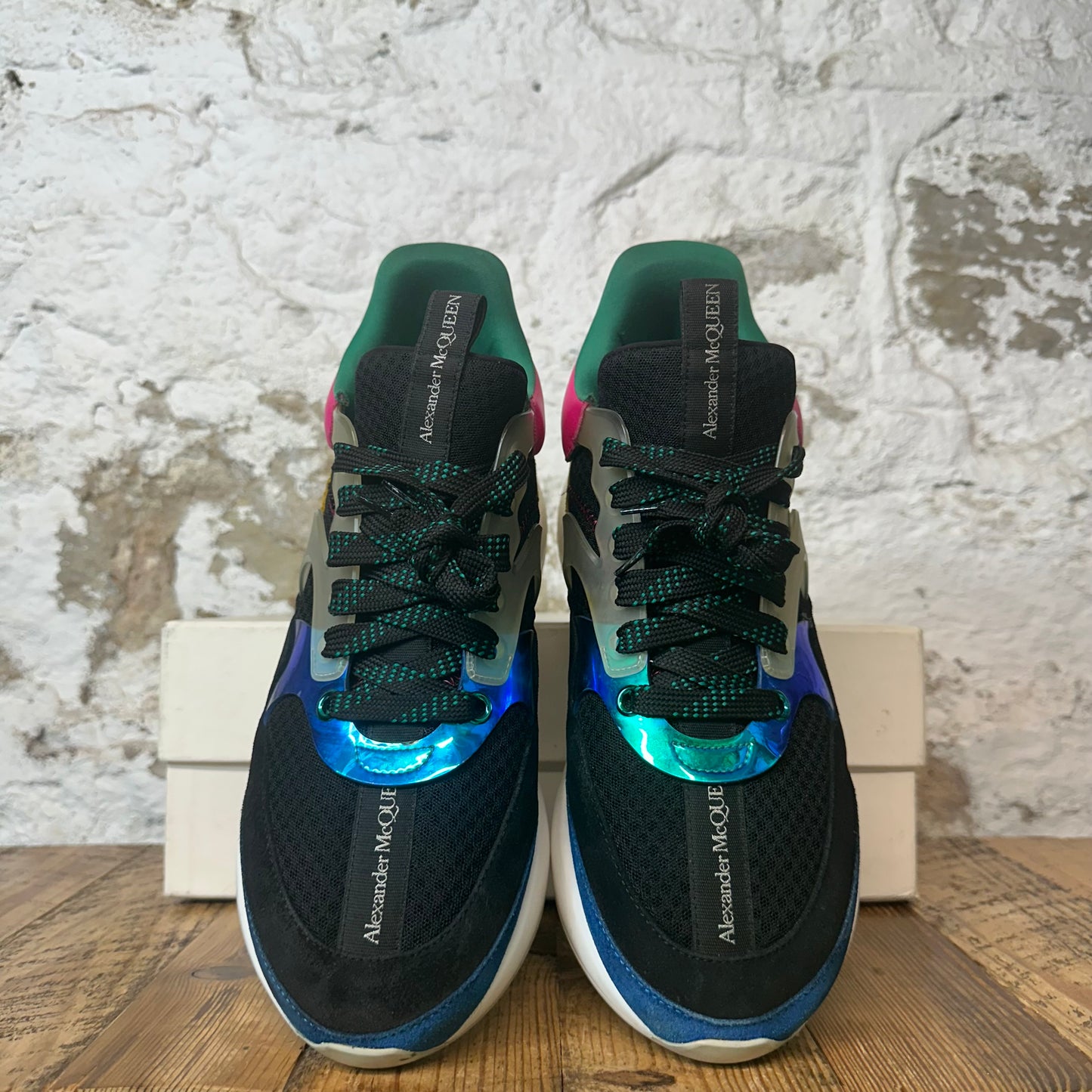 Alexander Mcqueen Multicolor Black Nappa Joey Sneaker Sz 11 (44)