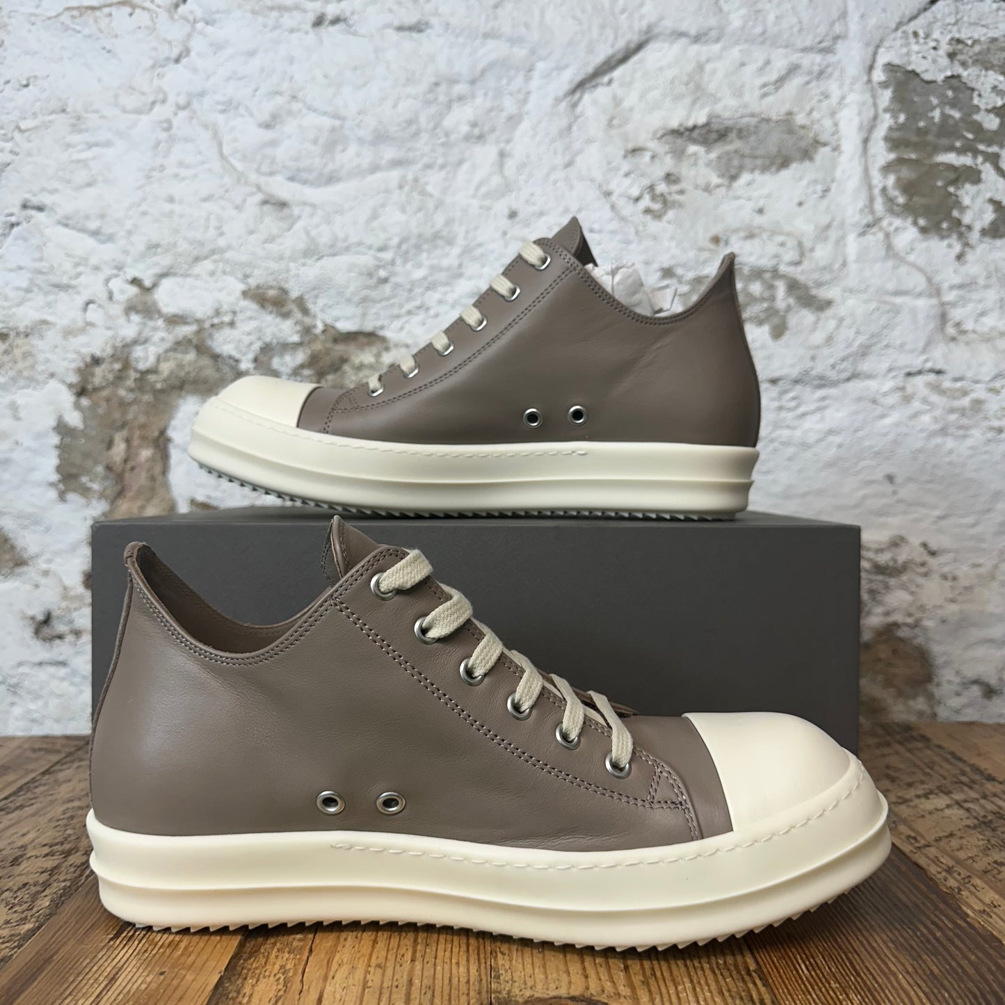 Rick Owens Hollywood Flesh Milk Sneaker Sz 8.5 (41.5) DS