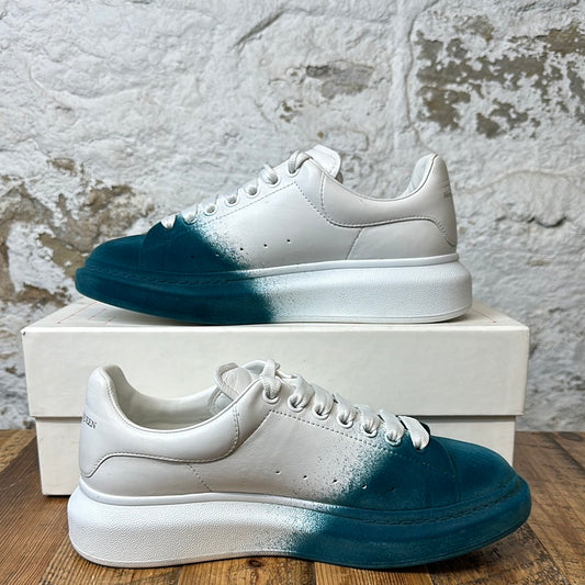 Alexander Mcqueen Fuzzy Green Toe White Sneaker Sz 9 (42)