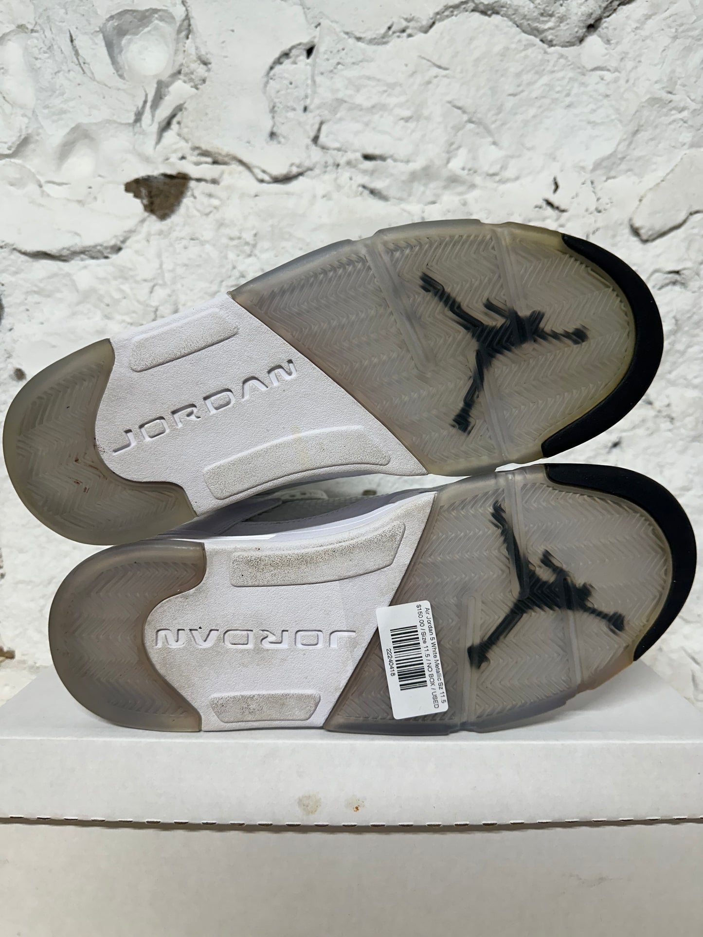 Air Jordan 5 White Metallic Sz 11.5