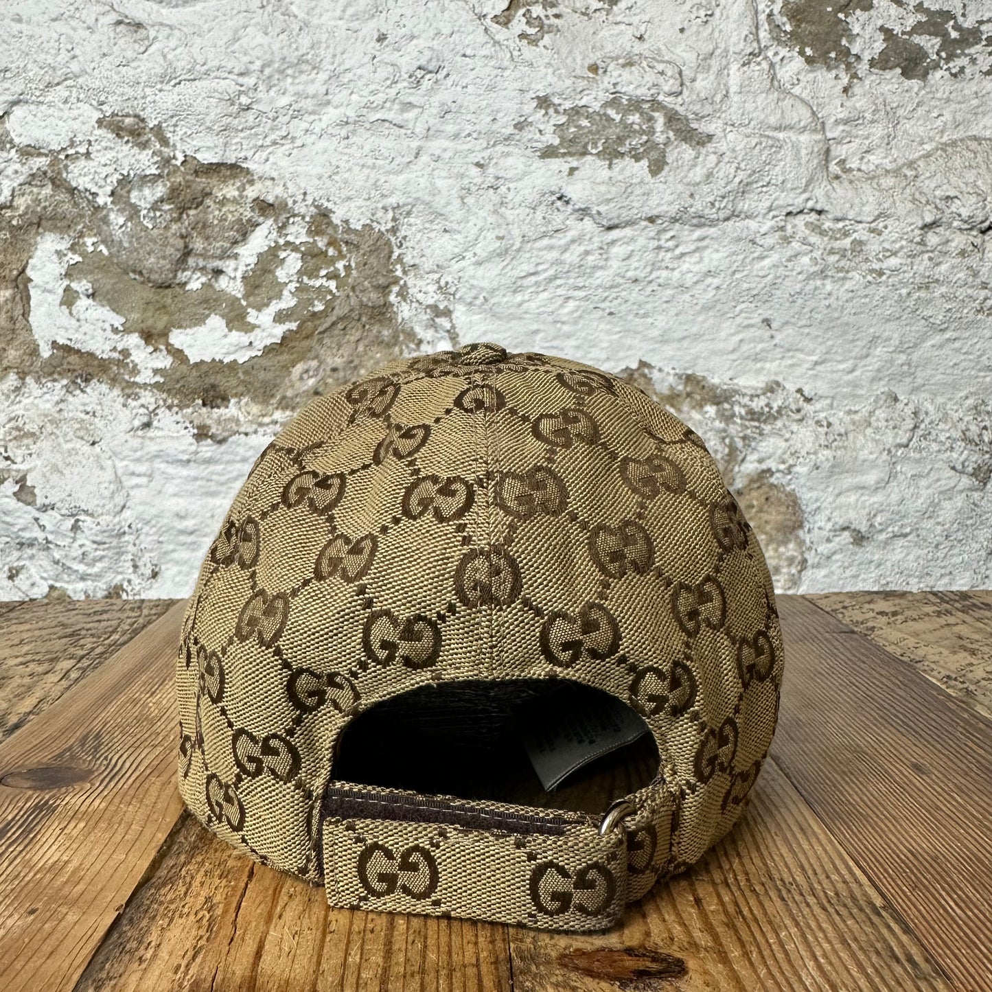 Gucci Brown Circle Logo Monogram Hat Sz M