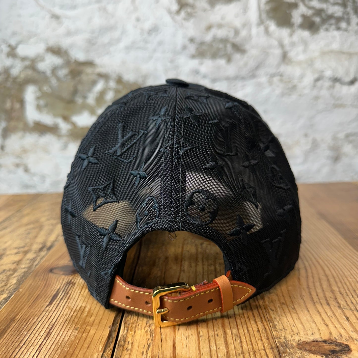 Louis Vuitton Black Monogram Mesh Hat