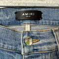 Amiri MX1 Grey Orange Plaid Blue Denim Jeans Sz 32