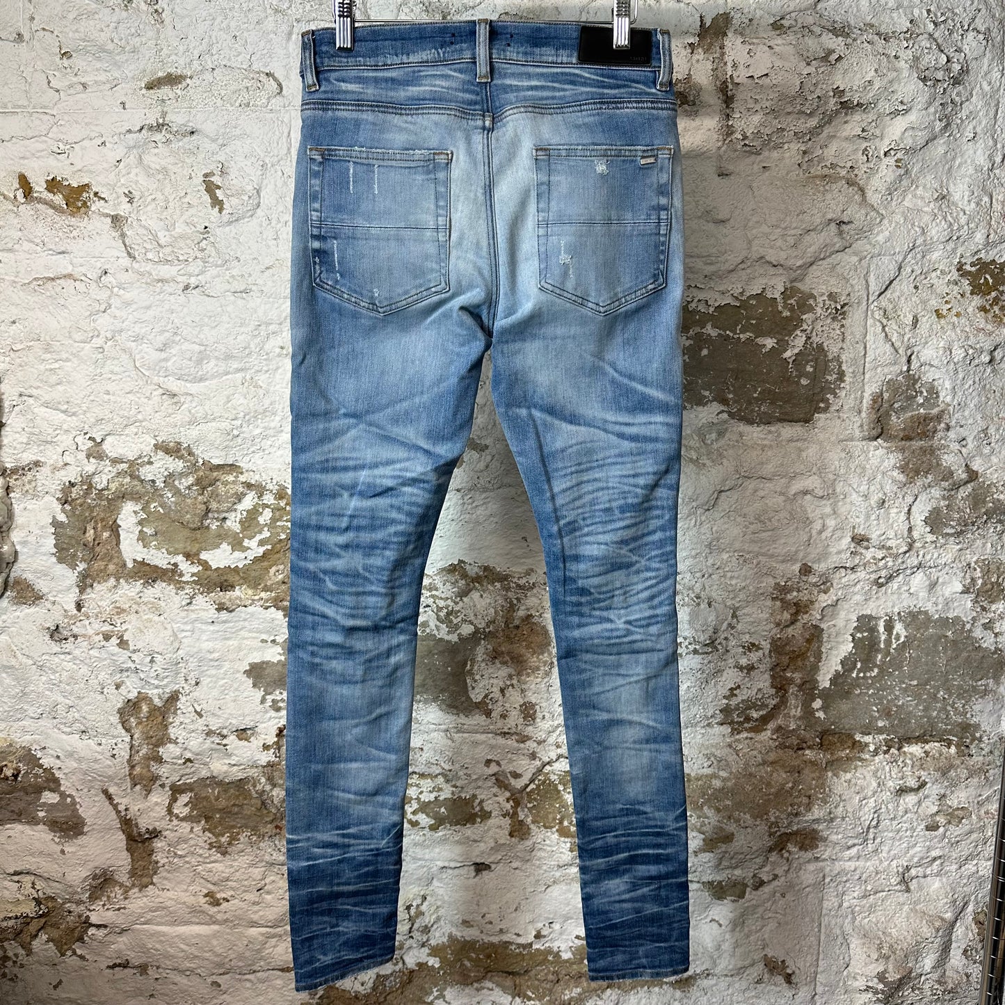 Amiri MX1 Sky Blue Cream Blue Denim Jeans Sz 30