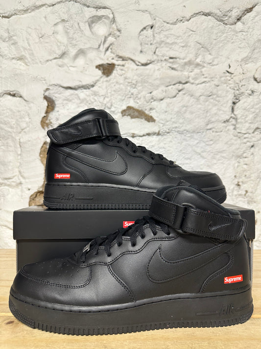 Nike Air Force 1 Mid Supreme Black Sz 11