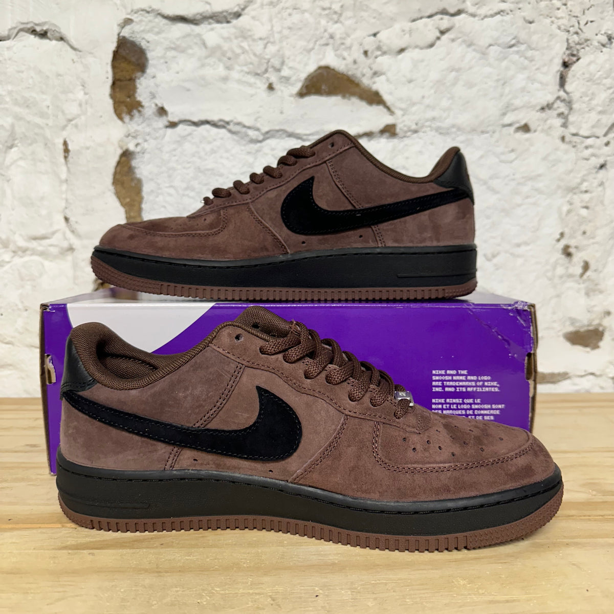 Nike SB Air Force 1 Low Light Chocolate Black Sz 10 DS