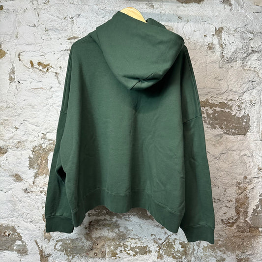 Saint Michael White Logo Hoodie Green Sz L