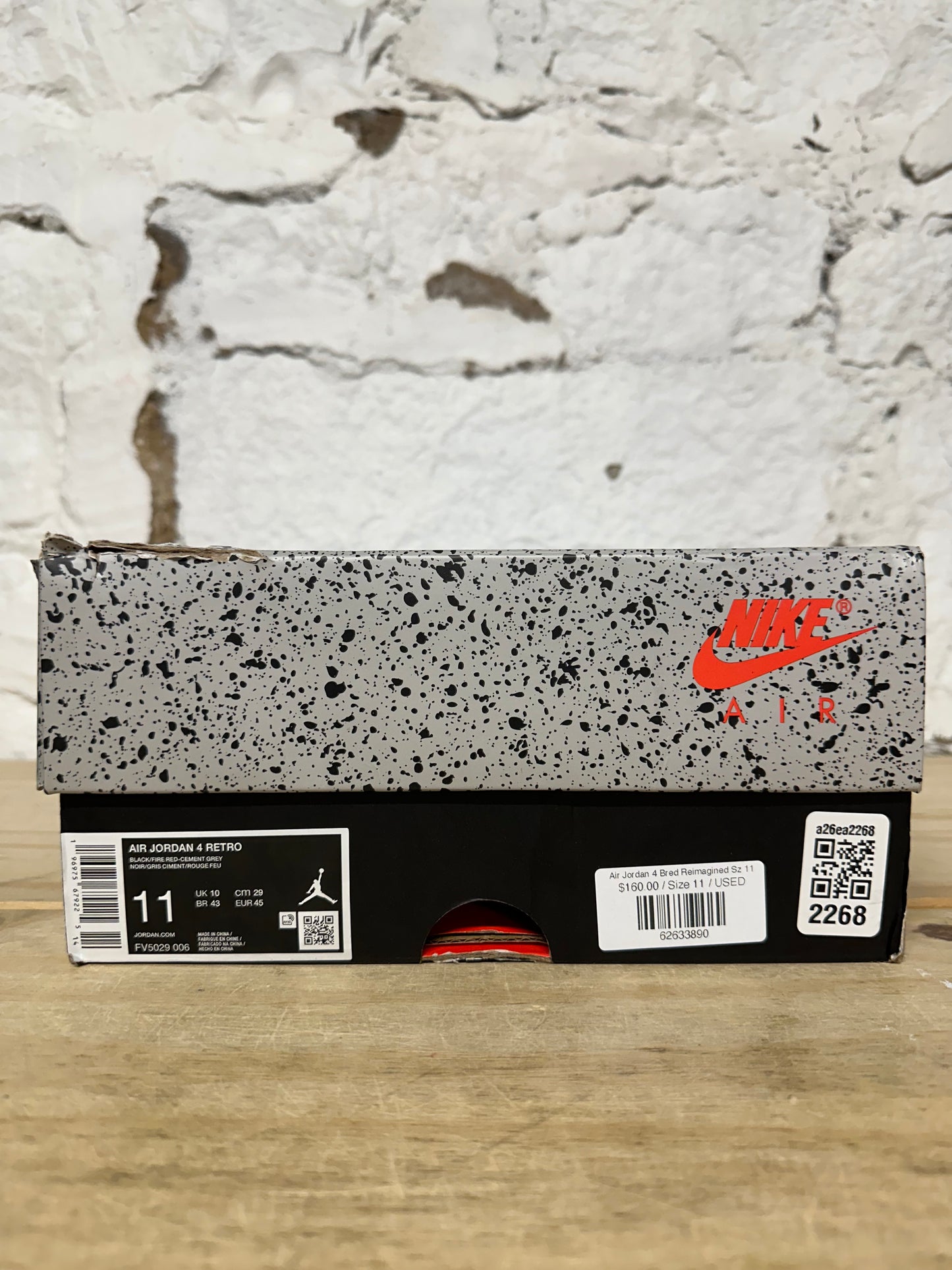 Air Jordan 4 Bred Reimagined Sz 11