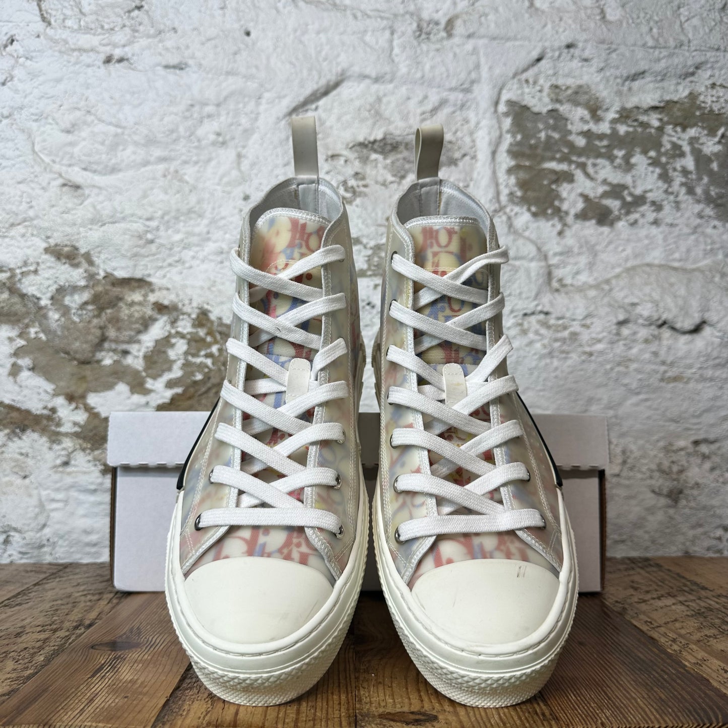 Dior B23 High Multicolor Oblique Cream Sneaker Sz 10 (43) No Box