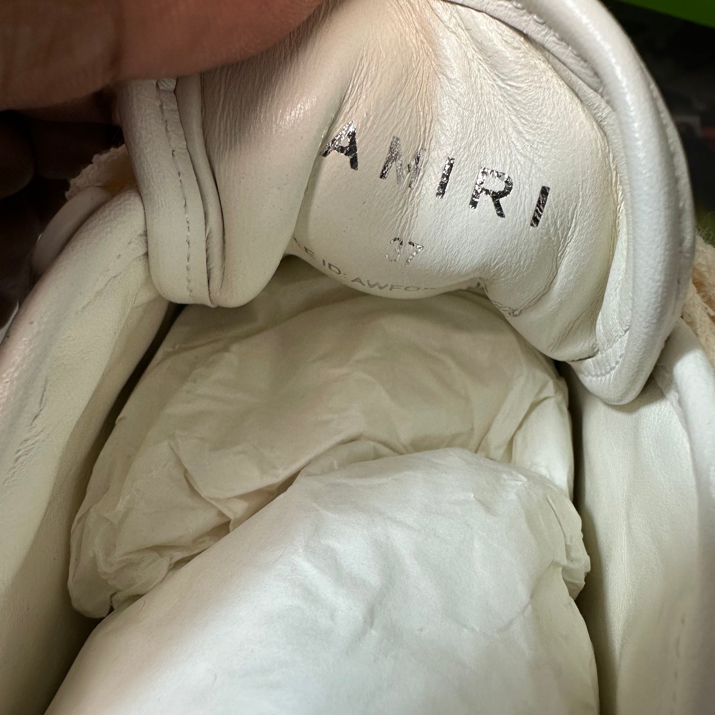 Amiri Blue Stars Court White Cream Sneaker Sz 5 (37)