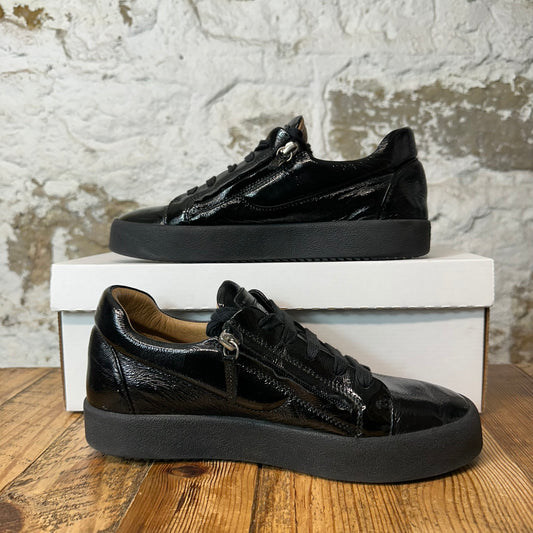 Giuseppe Zanoti Black Patent Sneaker Sz 8 (41)