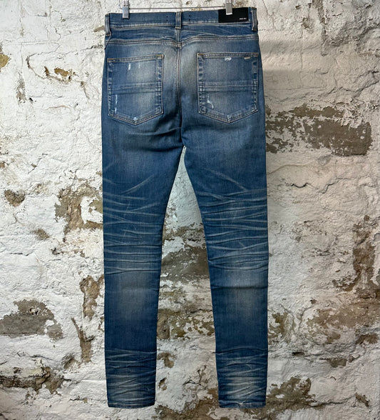 Amiri River Indigo Stack Denim Jeans