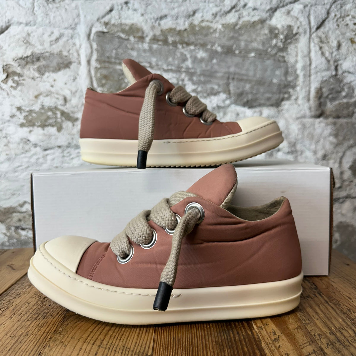 Rick Owens Jumbo Lace Dusty Pink Milk Sneaker Sz 7 (40)