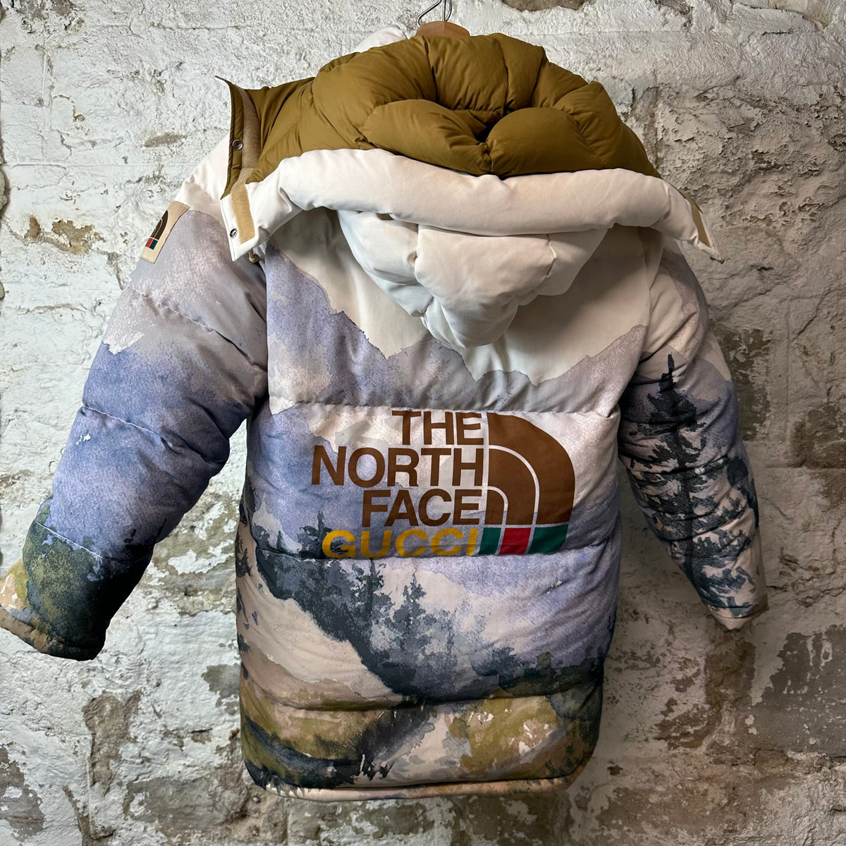 Gucci TNF Trail Print Padded Jacket Sz XS