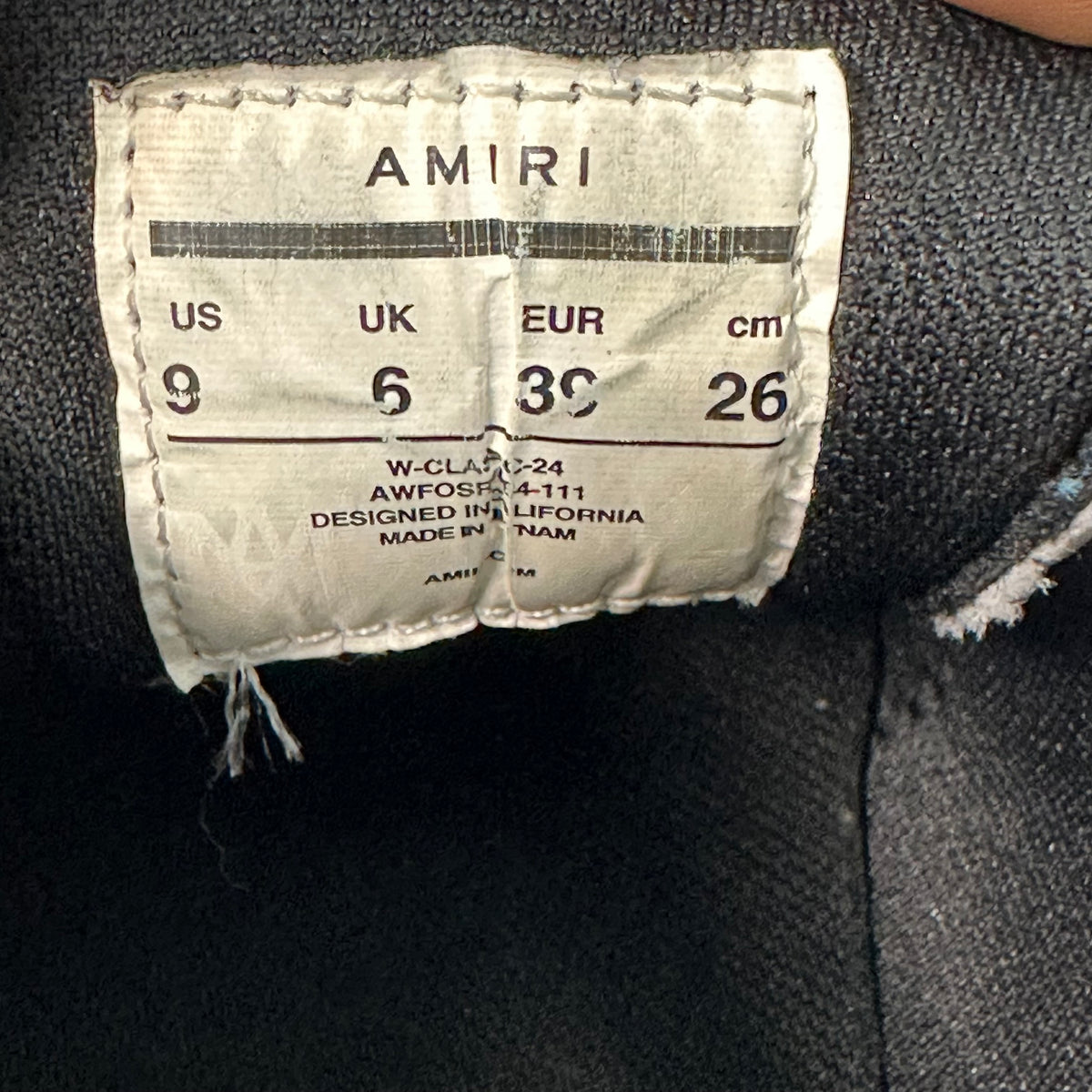 Amiri Classic Logo Black White Sneaker Sz 6.5 (39)