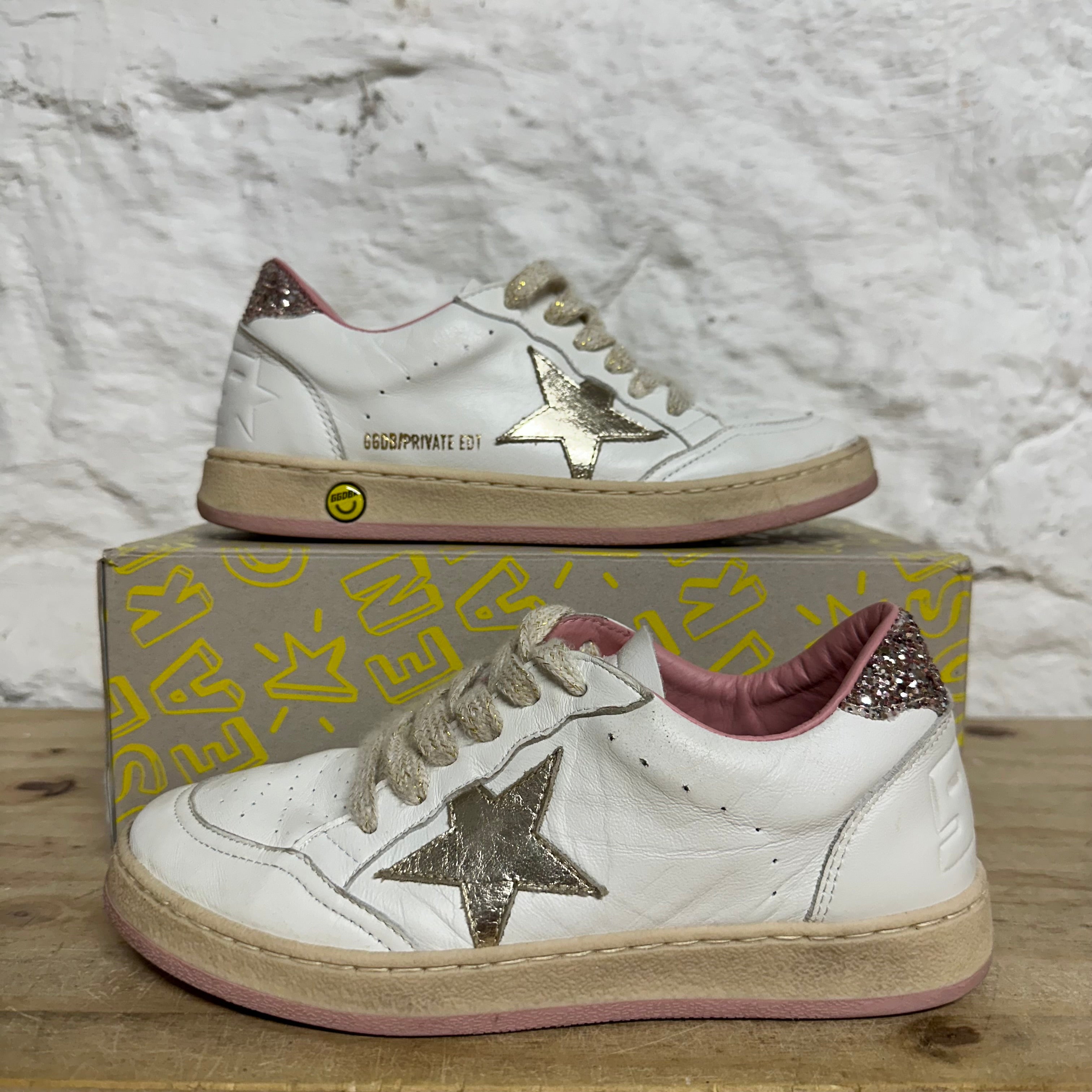 Golden Goose Ball Star Girls Exclusive Sneakers Sz 3Y (34)