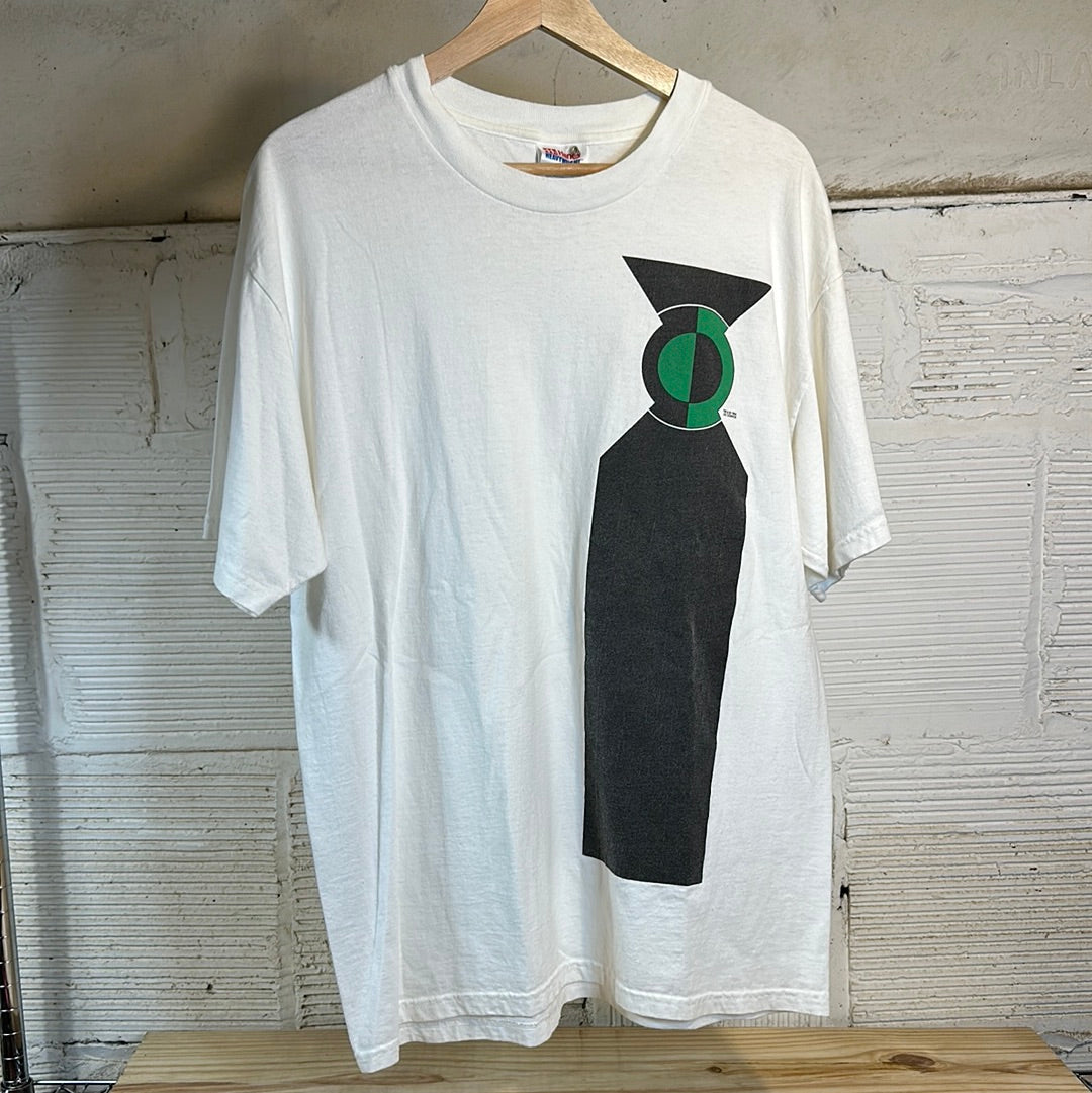 Green Lantern White Tee Sz L