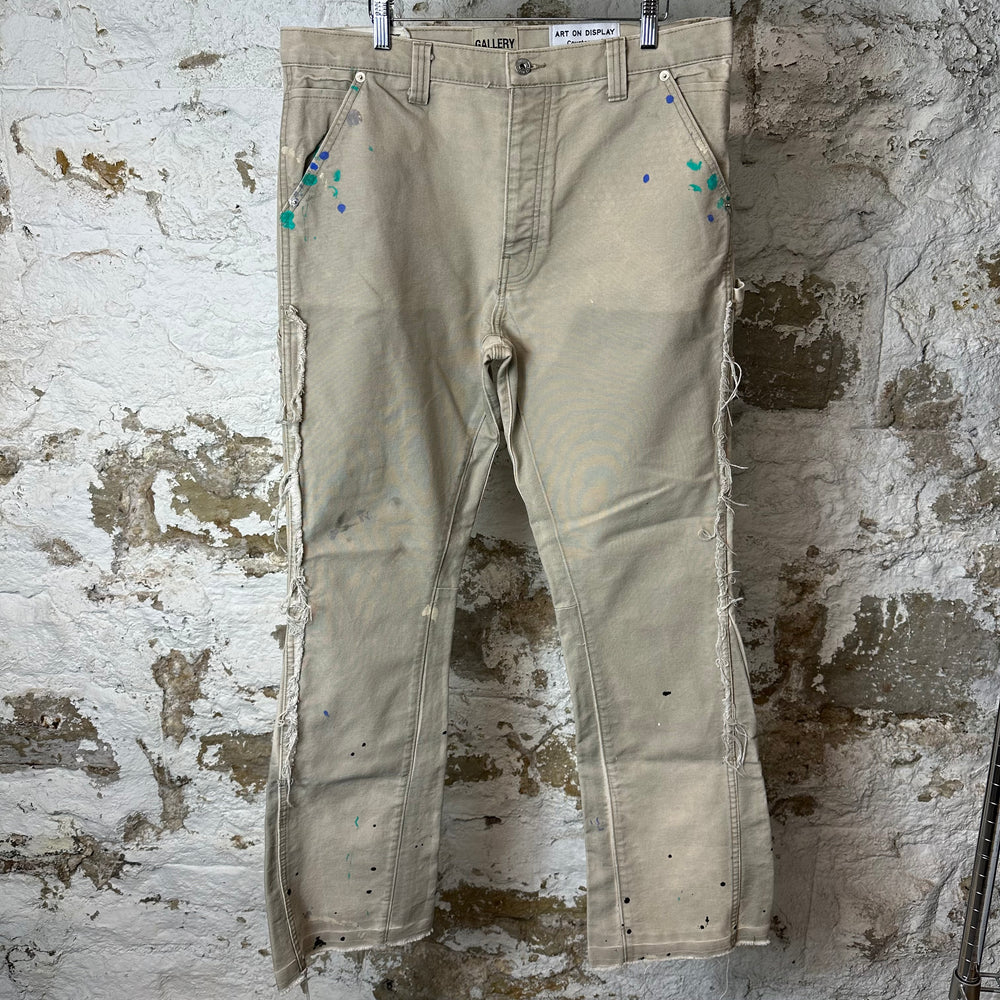 Gallery Department Tan Carpenter Flare Pants Sz 36