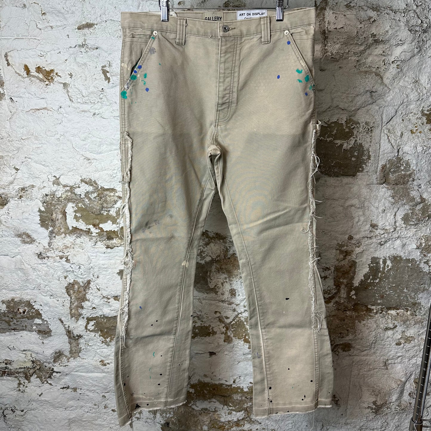 Gallery Department Tan Carpenter Flare Pants Sz 36