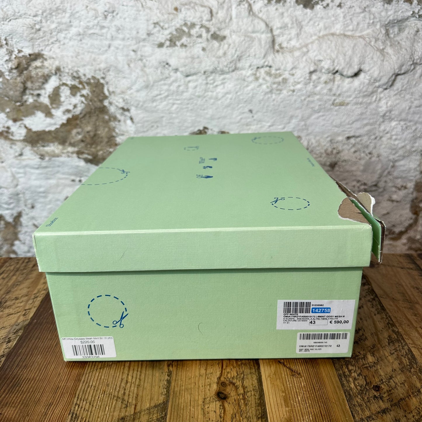 Off-White Odyssey Mesh Mint Sz 10 (43)