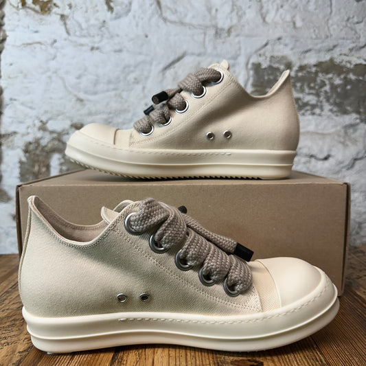 Rick Owens Jumbo Lace Milk Canvas Sneaker DS