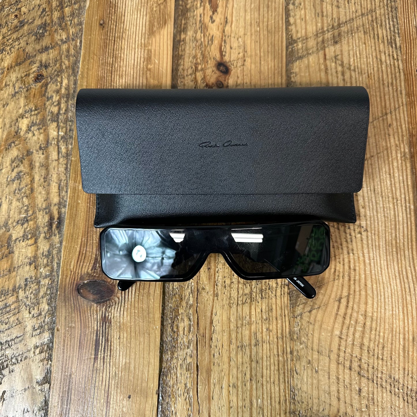 Rick Owens Geth Black Sunglasses W/ Case