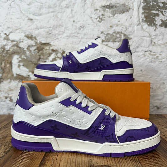 Louis Vuitton Purple White Trainer Sneaker Sz 10.5 (9LV)