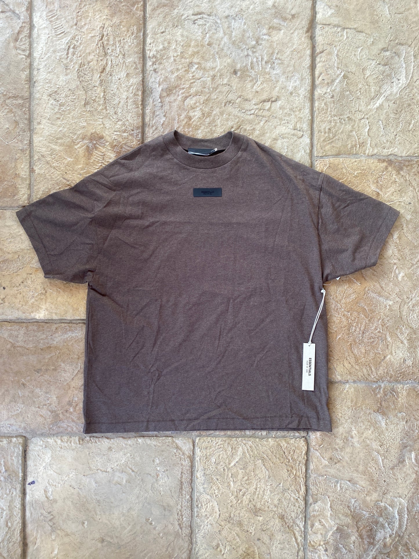 Fear of God Essentials Heather Wood T-Shirt Sz S DS