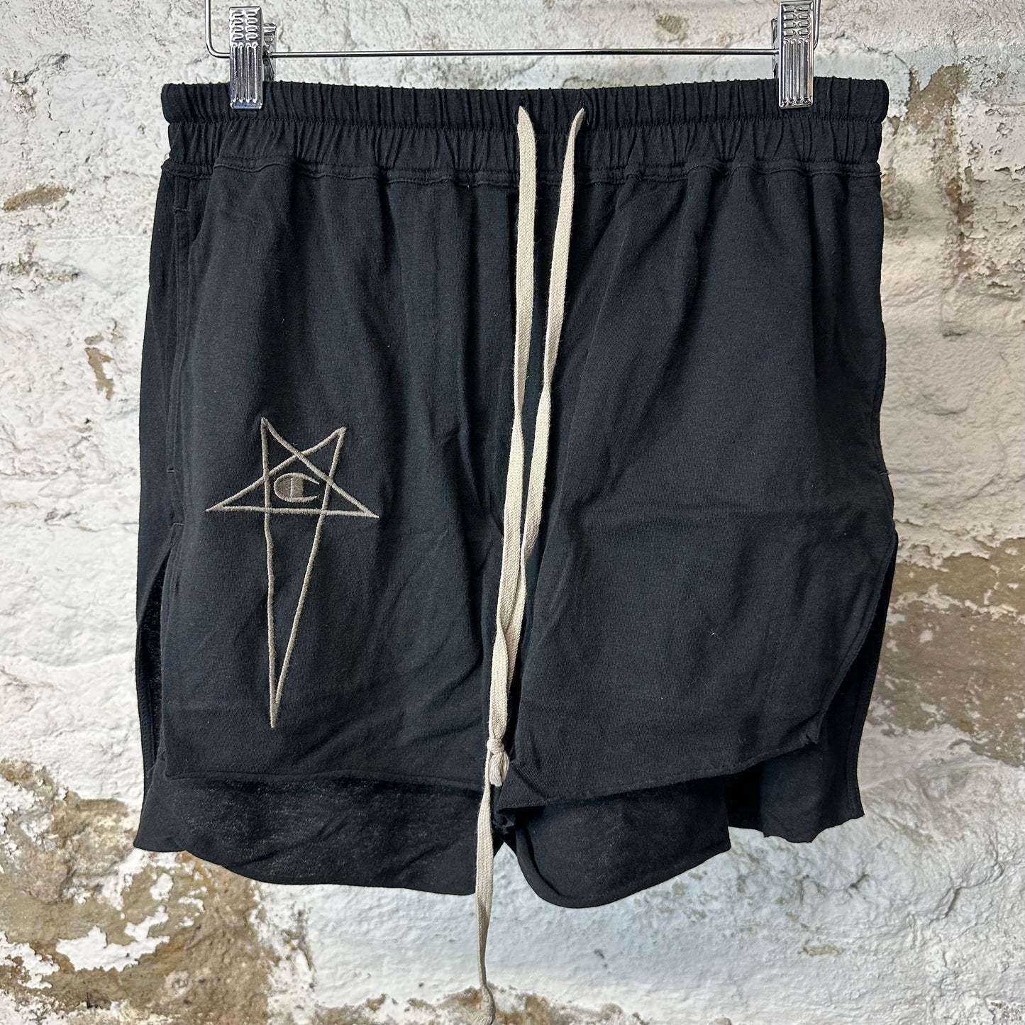 Rick Owens Champion DRKSHDW Black Boxer Shorts Sz S