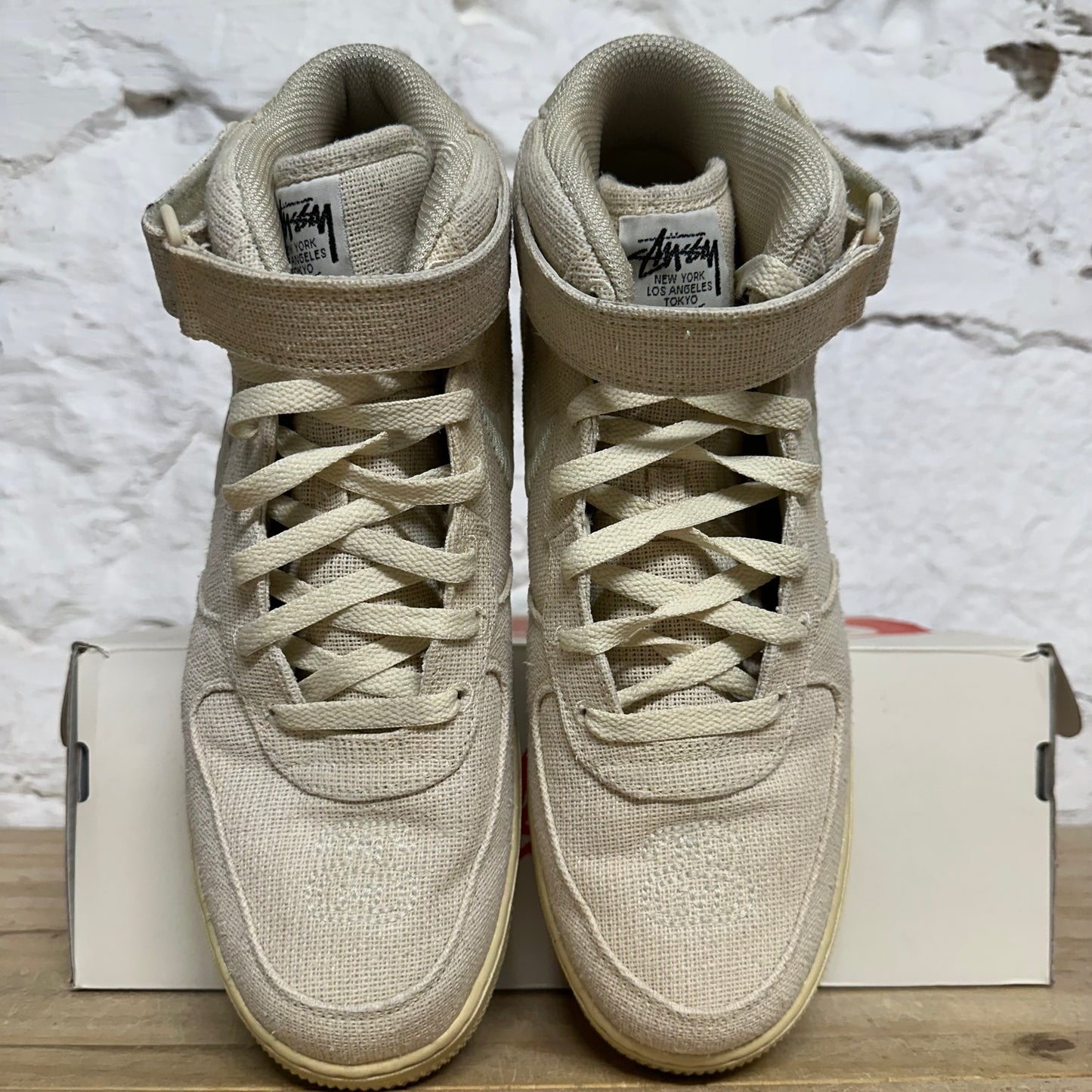 Nike Air Force 1 Mid Stussy Fossil Sz 9