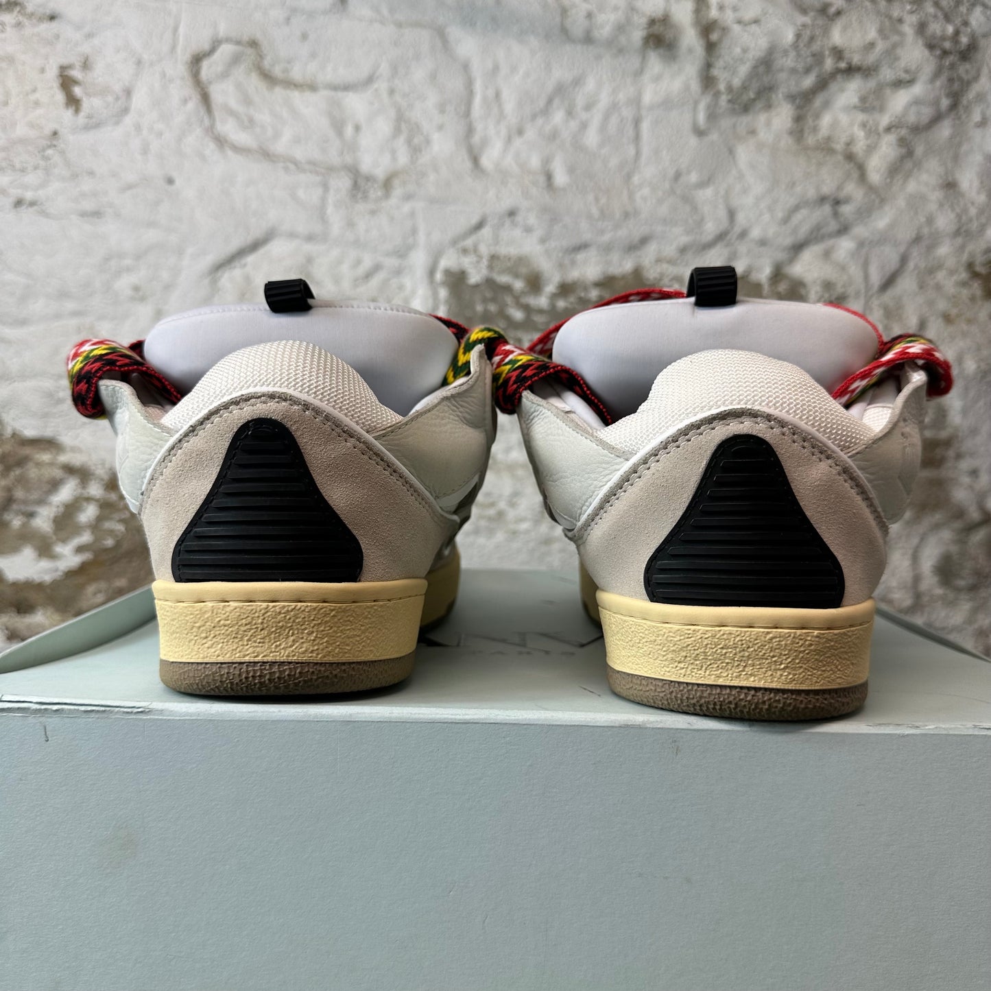 Lanvin Curb Multicolor Lace Grey Sneaker Sz 11 (44) DS