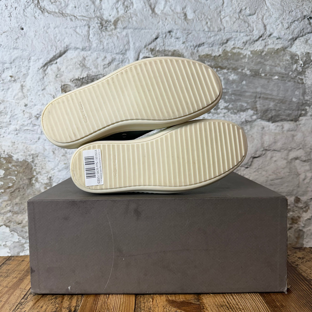 Rick Owens Washed Indigo Milk Sneaker Sz 6 (38)
