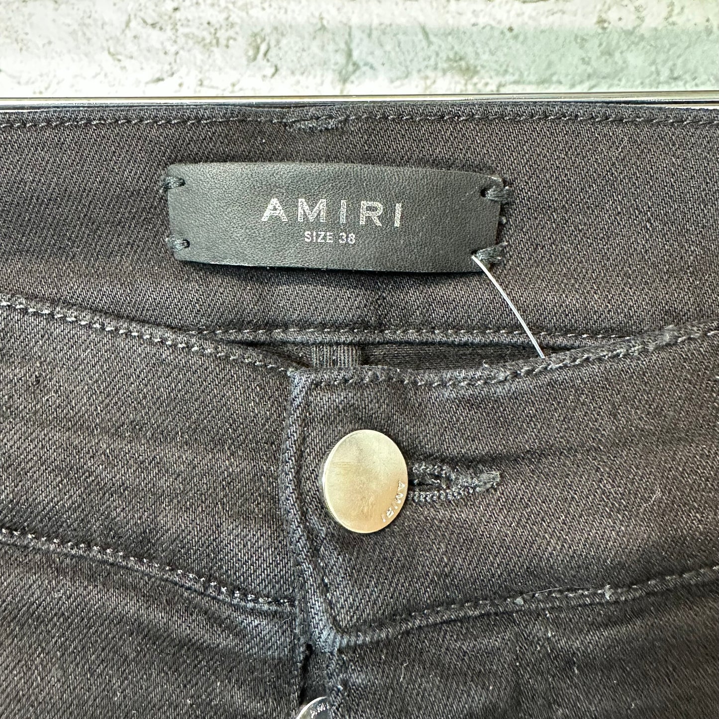 Amiri MX1 Grey Paisley Black Denim Jeans Sz 38