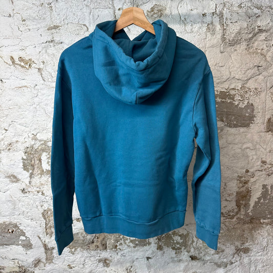 Louis Vuitton Signature Pin Hoodie Teal Blue Sz S