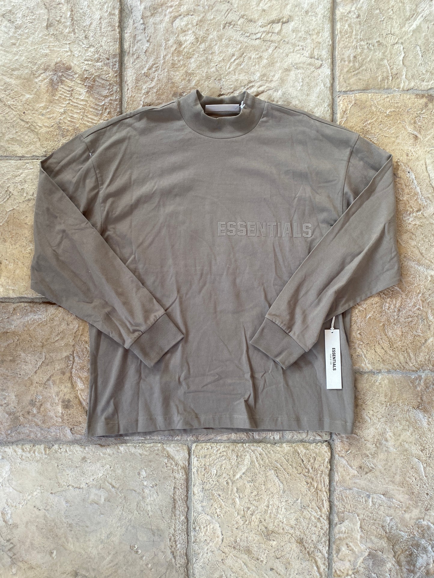Fear of God Essentials Wood L/S T-Shirt Sz XS DS