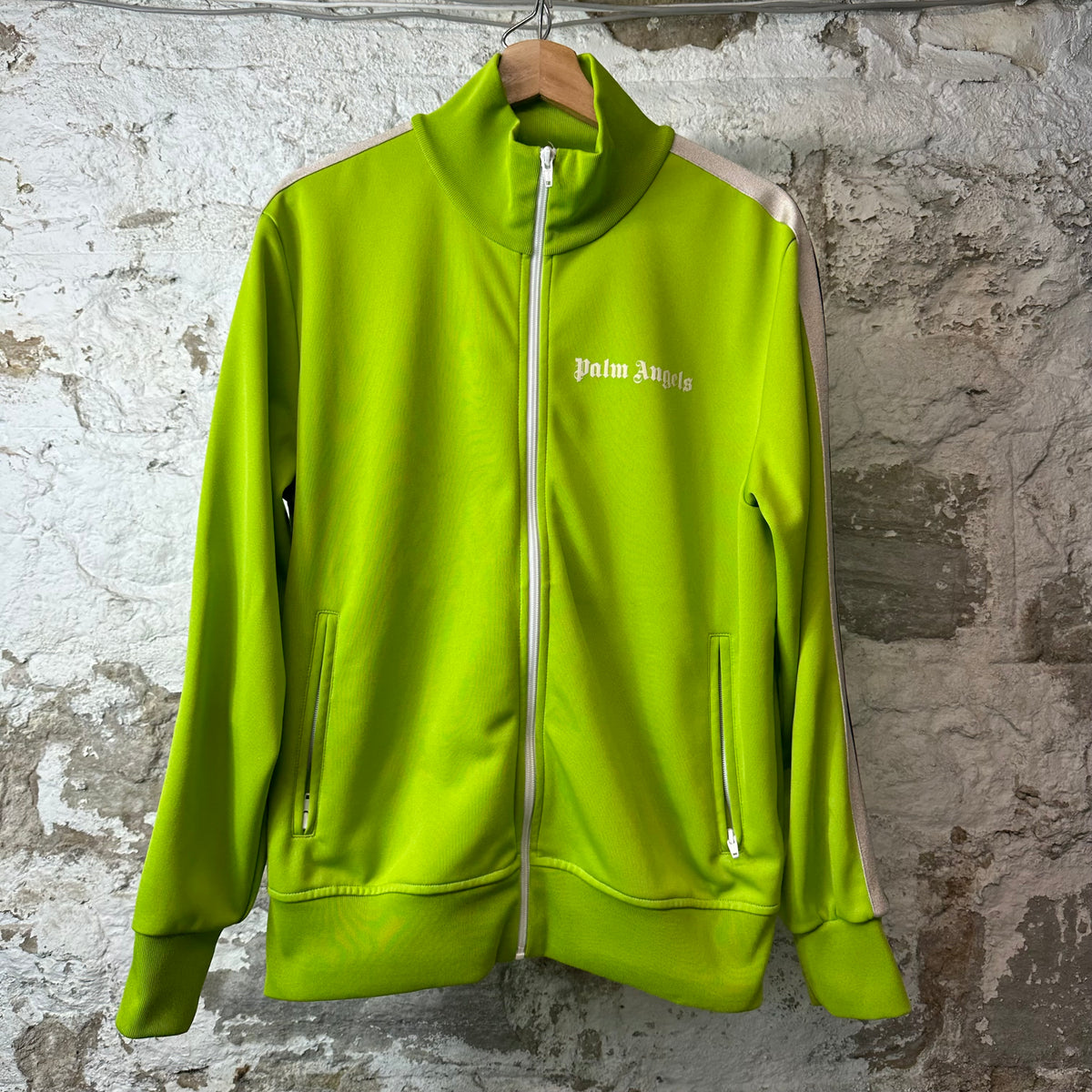 Palm Angels Lime Green Track Jacket Sz L