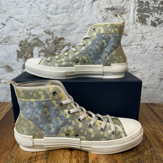 Dior B23 Green Blue Oblique High Sneaker Sz 10 (43)