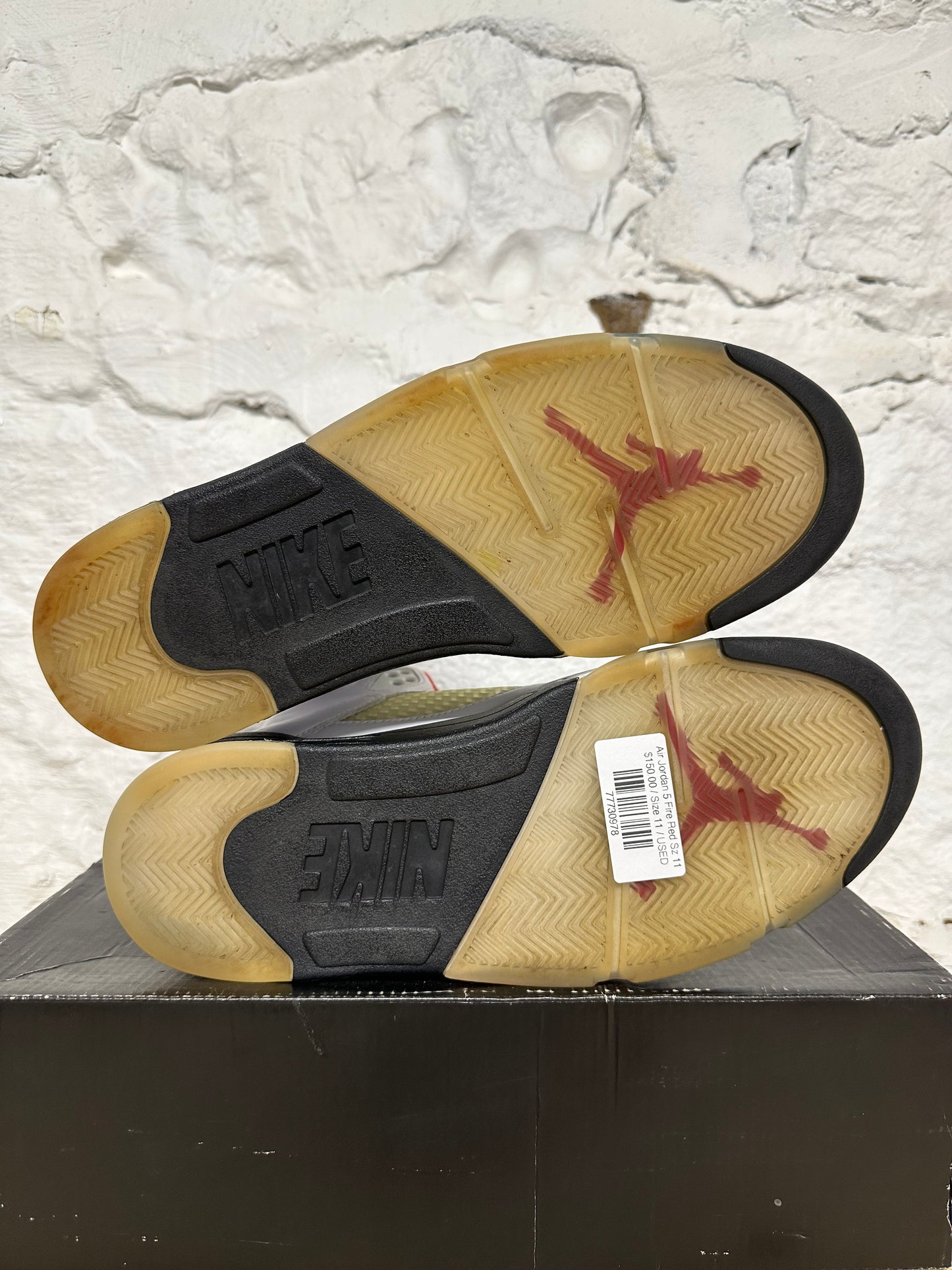 Air Jordan 5 Fire Red Silver Tongue Sz 11