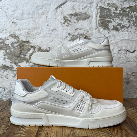 Louis Vuitton Triple White Transluscent Trainer Sneaker Sz 11.5 (10LV)