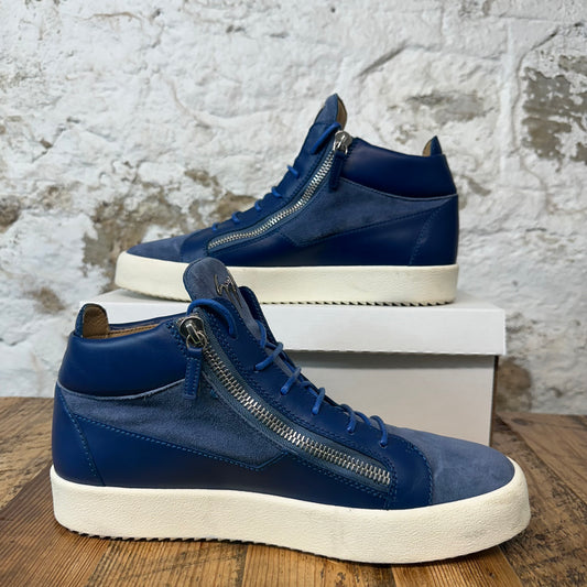 Guiseppe Zanotti Blue Suede Sneaker Sz 13 (46) No Box