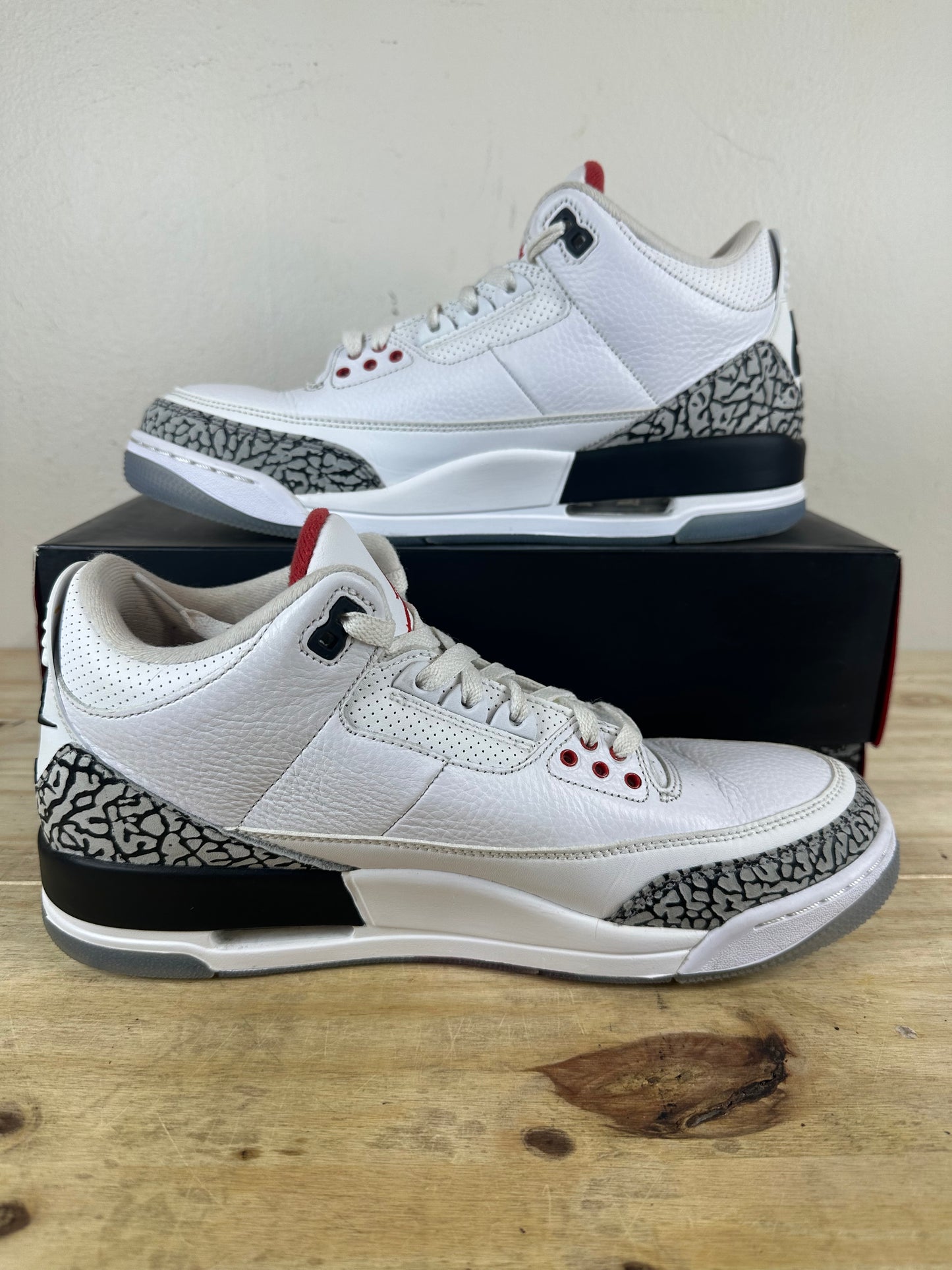 Air Jordan 3 Free Throw Line White Cement Sz 11