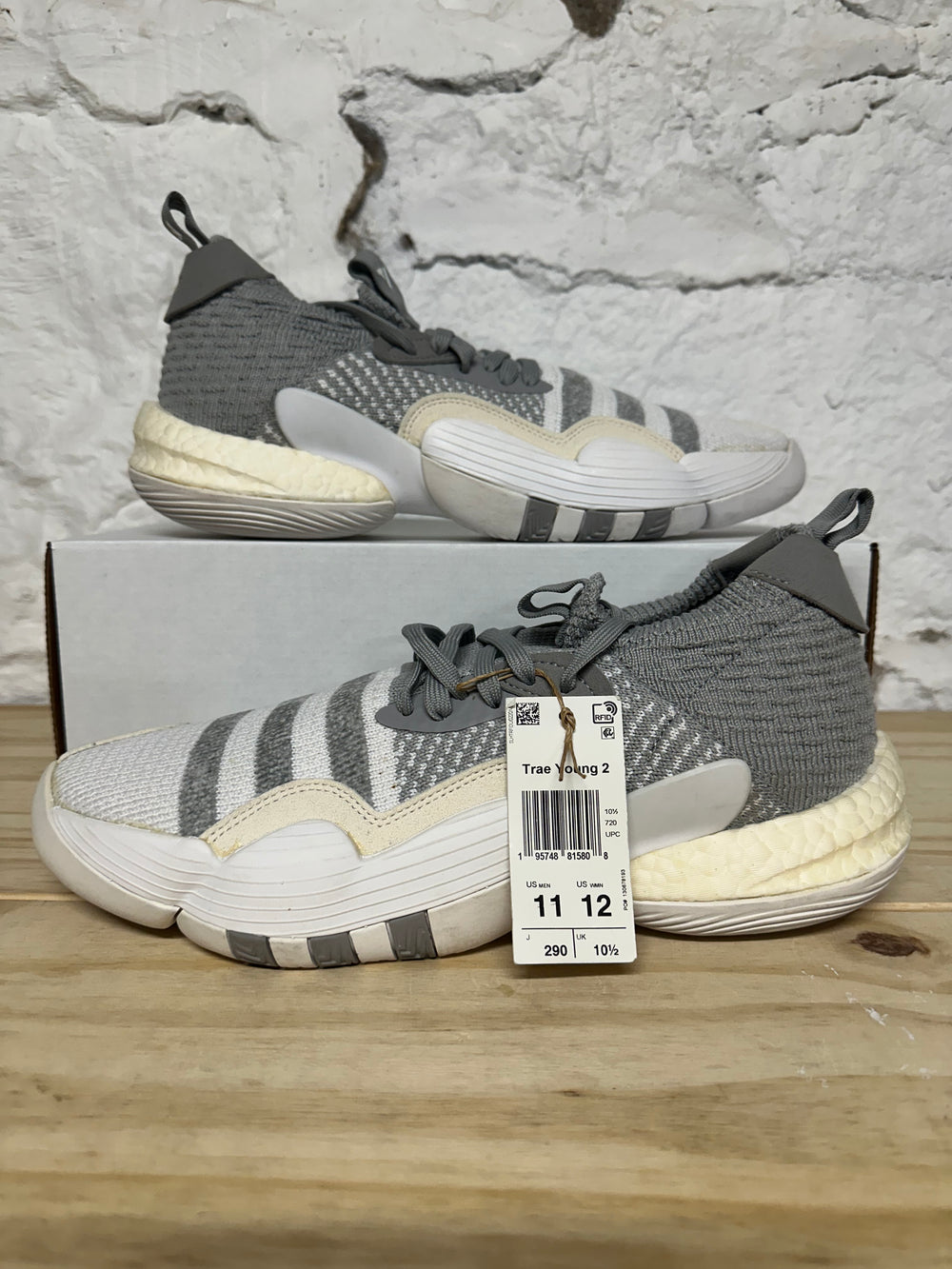 Adidas Trae Young 2 Grey Moon Sz 11