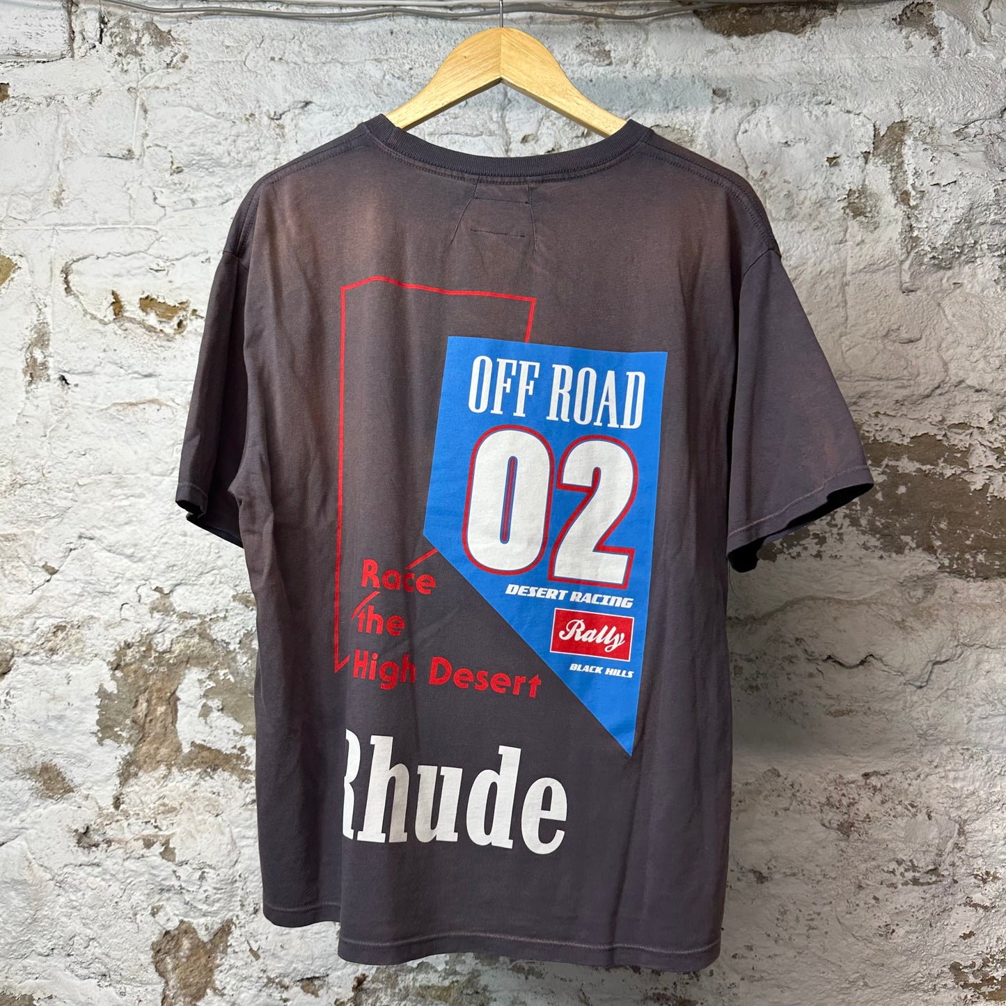 Rhude Off Road T-shirt Brown Gray Sz S